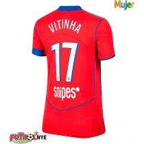 Camiseta Paris Saint-Germain Vitinha #17 Tercera Equipación para mujer 2025-26 manga corta